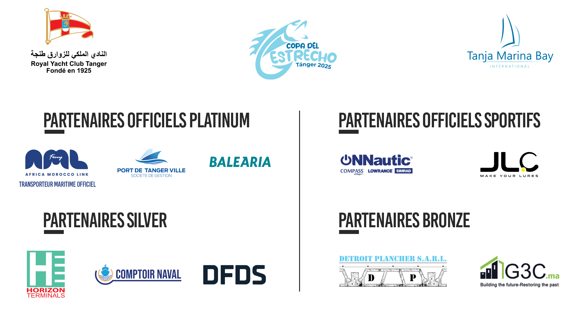 Nos partenaires officiels - Copa del Estrecho